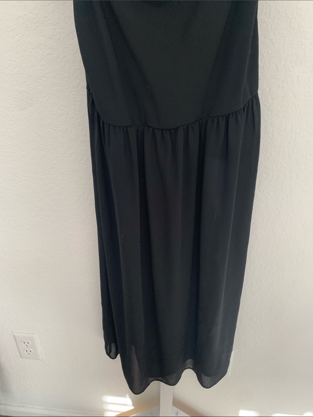 Vintage Vicky Vaughn Classic Black Slip Dress with Cowl Neck - Picture 3 of 8